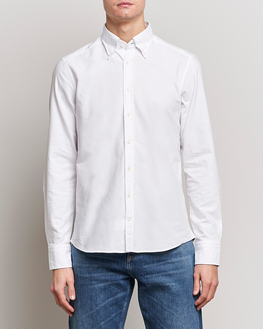 Uomini | Camicie | Stenströms | Slimline Oxford Shirt White