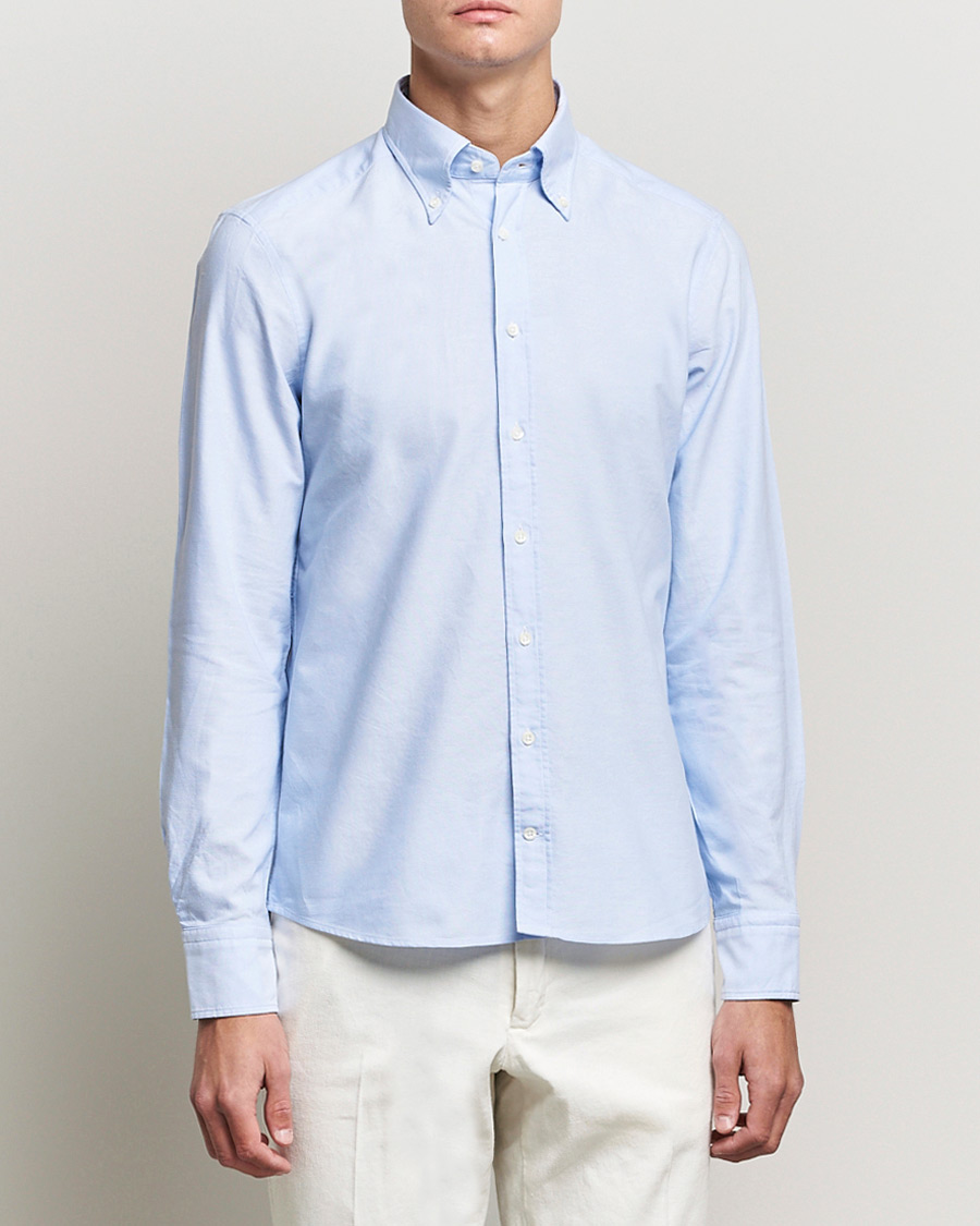 Uomini | Camicie | Stenströms | Slimline Oxford Shirt Light Blue