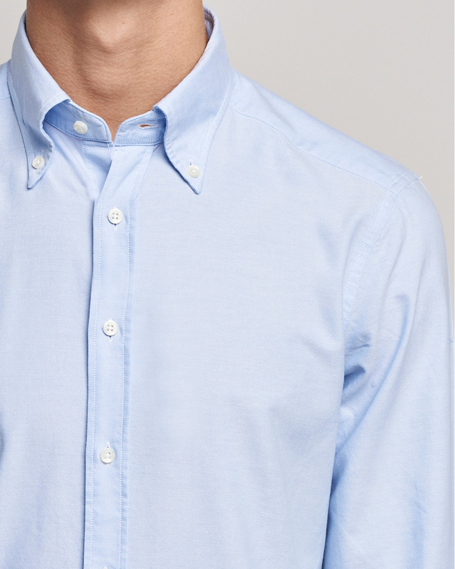 Uomini | Camicie | Stenströms | Slimline Oxford Shirt Light Blue