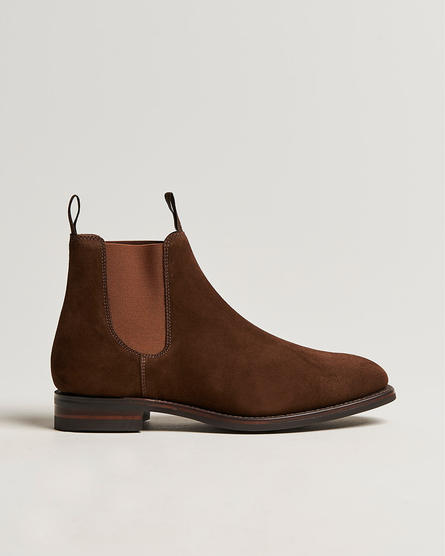 Uomini | Stivali | Loake 1880 | Chatsworth Chelsea Boot Tobacco Suede