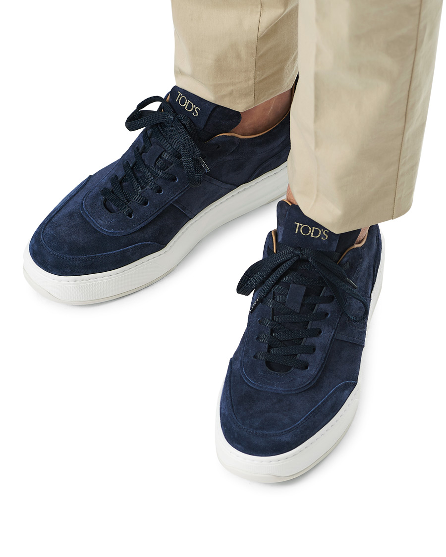 Uomini | Tod's Cassetta Alta Sneaker Navy Suede | Tod's | Cassetta Alta Sneaker Navy Suede