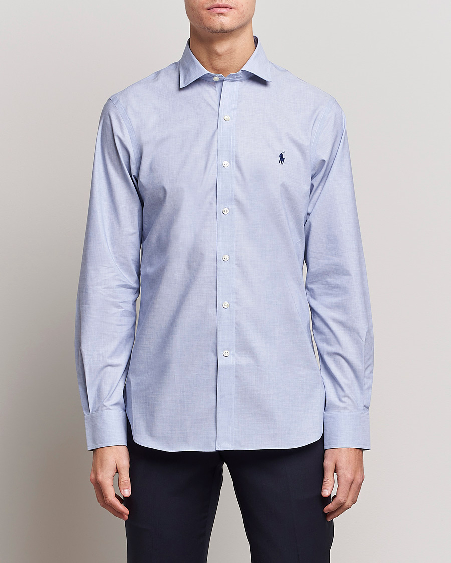 Uomini | Camicie | Polo Ralph Lauren | Slim Fit Poplin Cut Away Dress Shirt Light Blue