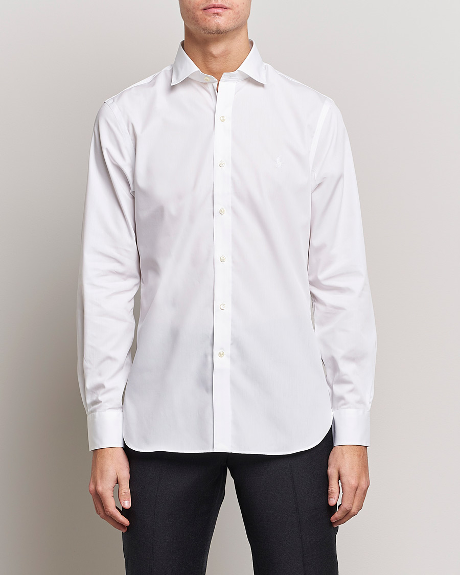Uomini | Camicie | Polo Ralph Lauren | Slim Fit Poplin Cut Away Dress Shirt White