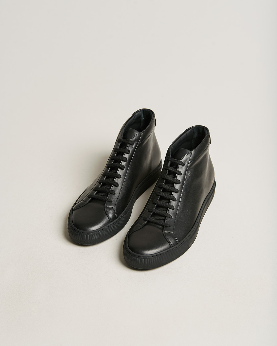Uomini | Common Projects Original Achilles Leather High Sneaker Black | Common Projects | Original Achilles Leather High Sneaker Black