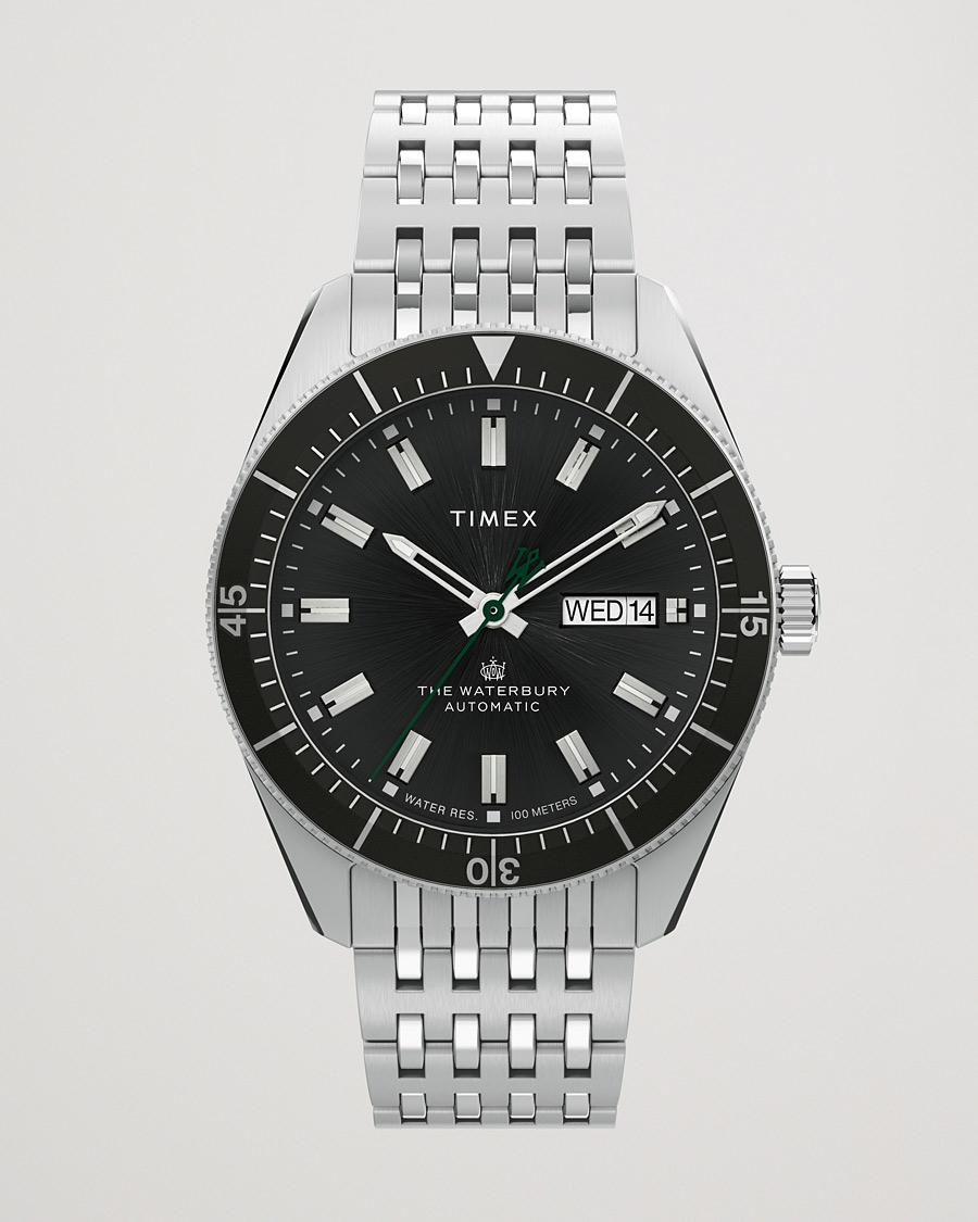 Uomini | Timex Waterbury Diver Automatic 40mm Steel/Black Dial | Timex | Waterbury Diver Automatic 40mm Steel/Black Dial
