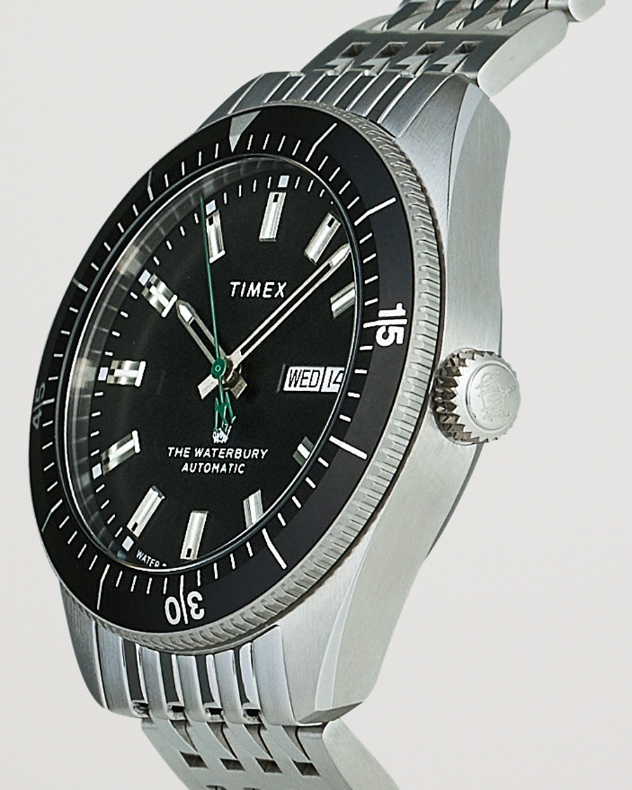Uomini | Timex Waterbury Diver Automatic 40mm Steel/Black Dial | Timex | Waterbury Diver Automatic 40mm Steel/Black Dial