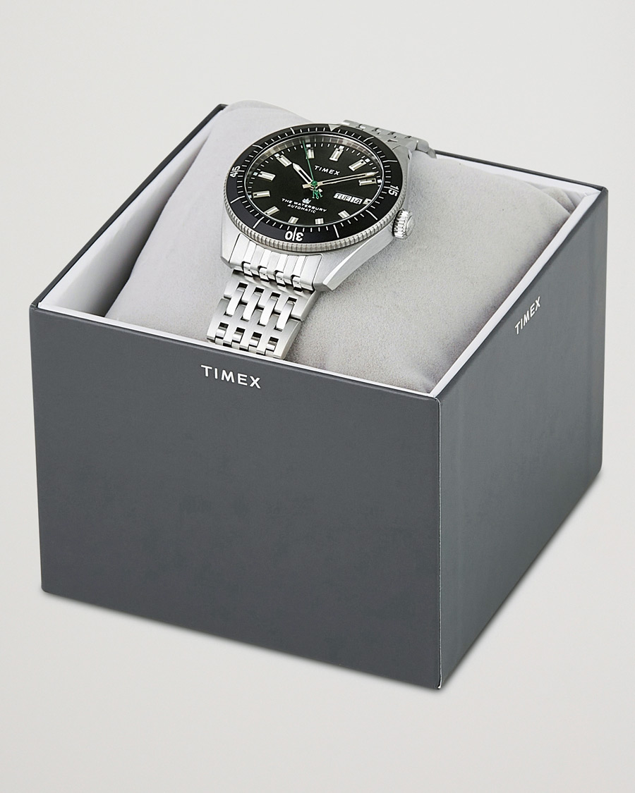 Uomini | Timex Waterbury Diver Automatic 40mm Steel/Black Dial | Timex | Waterbury Diver Automatic 40mm Steel/Black Dial