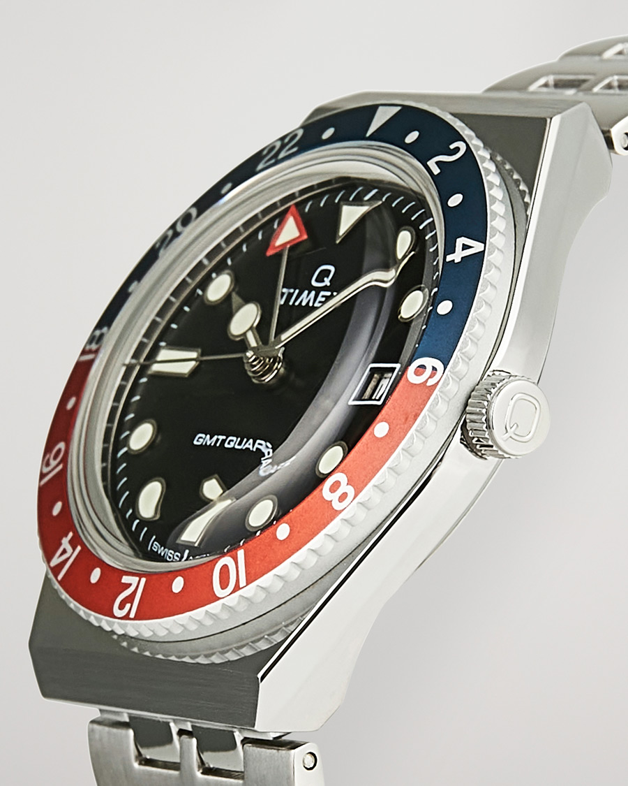 Uomini | Timex Q Diver GMT 38mm Navy/Red | Timex | Q Diver GMT 38mm Navy/Red