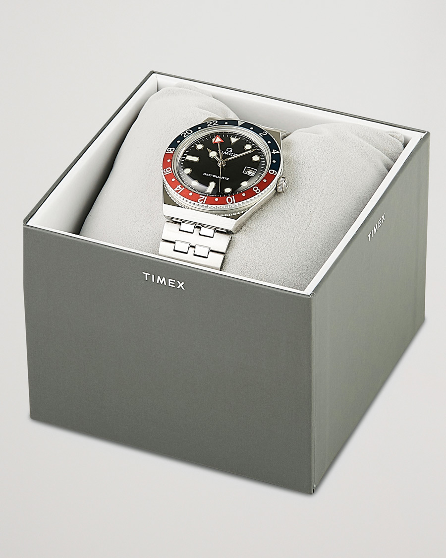 Uomini | Timex Q Diver GMT 38mm Navy/Red | Timex | Q Diver GMT 38mm Navy/Red