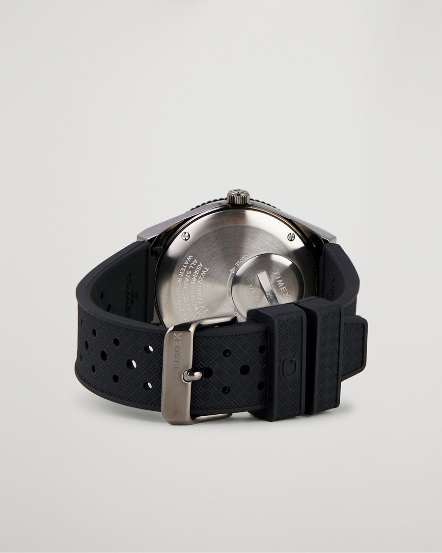 Uomini | Timex Q Diver GMT 38mm Rubber Strap Black/Grey | Timex | Q Diver GMT 38mm Rubber Strap Black/Grey