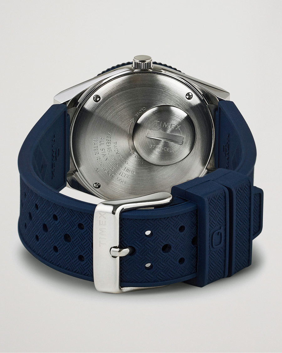 Uomini | Timex Q Diver 38mm Rubber Strap Blue/Red | Timex | Q Diver 38mm Rubber Strap Blue/Red