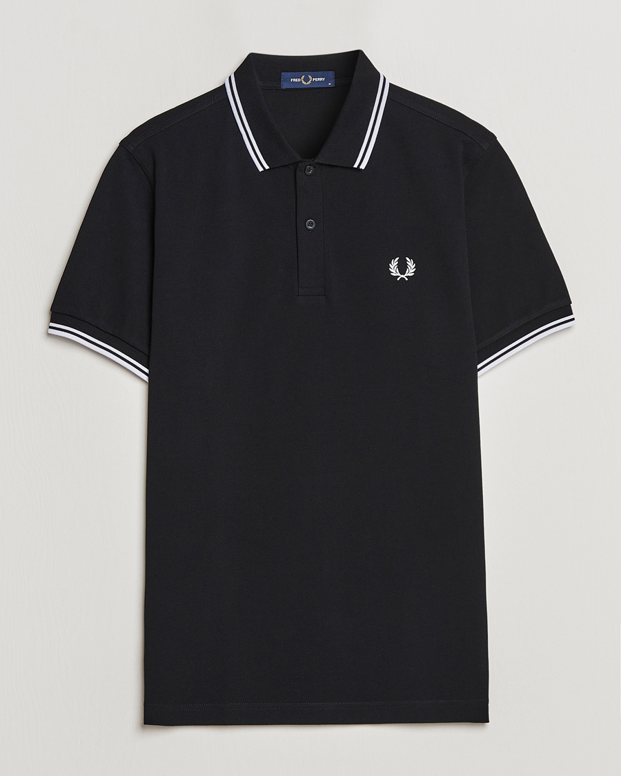 Uomini | Polo | Fred Perry | Twin Tipped Polo Shirt Black