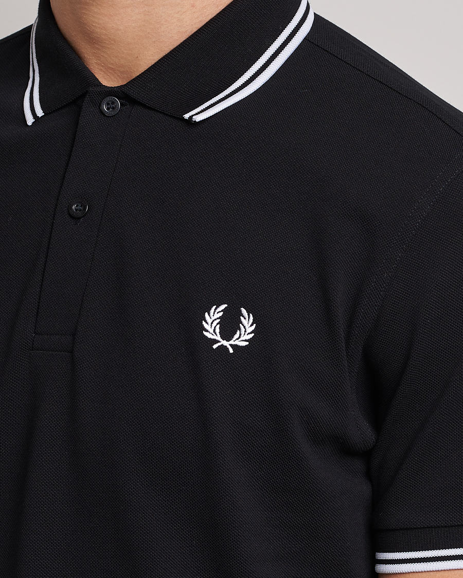 Uomini | Polo | Fred Perry | Twin Tipped Polo Shirt Black