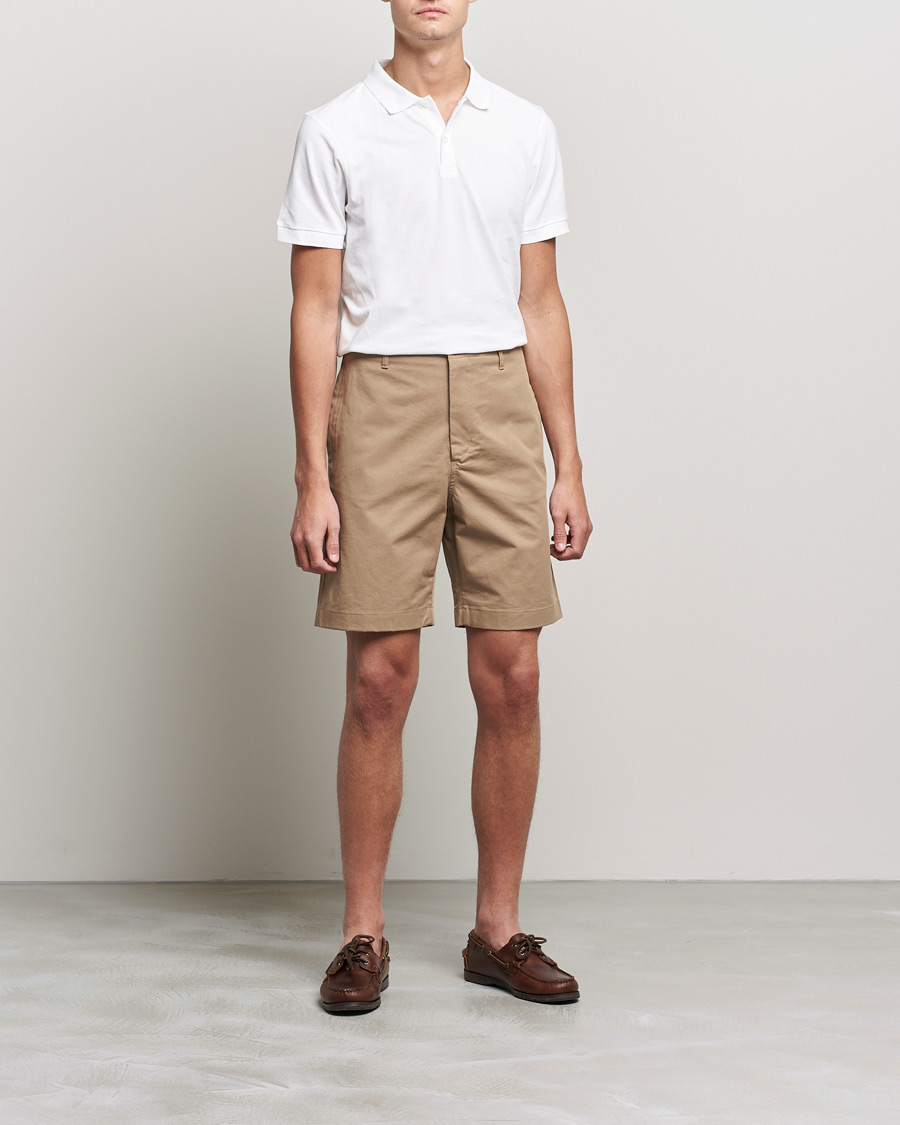 Uomini | Pantaloncini | Filippa K | Flynn Cotton Shorts Dark Khaki