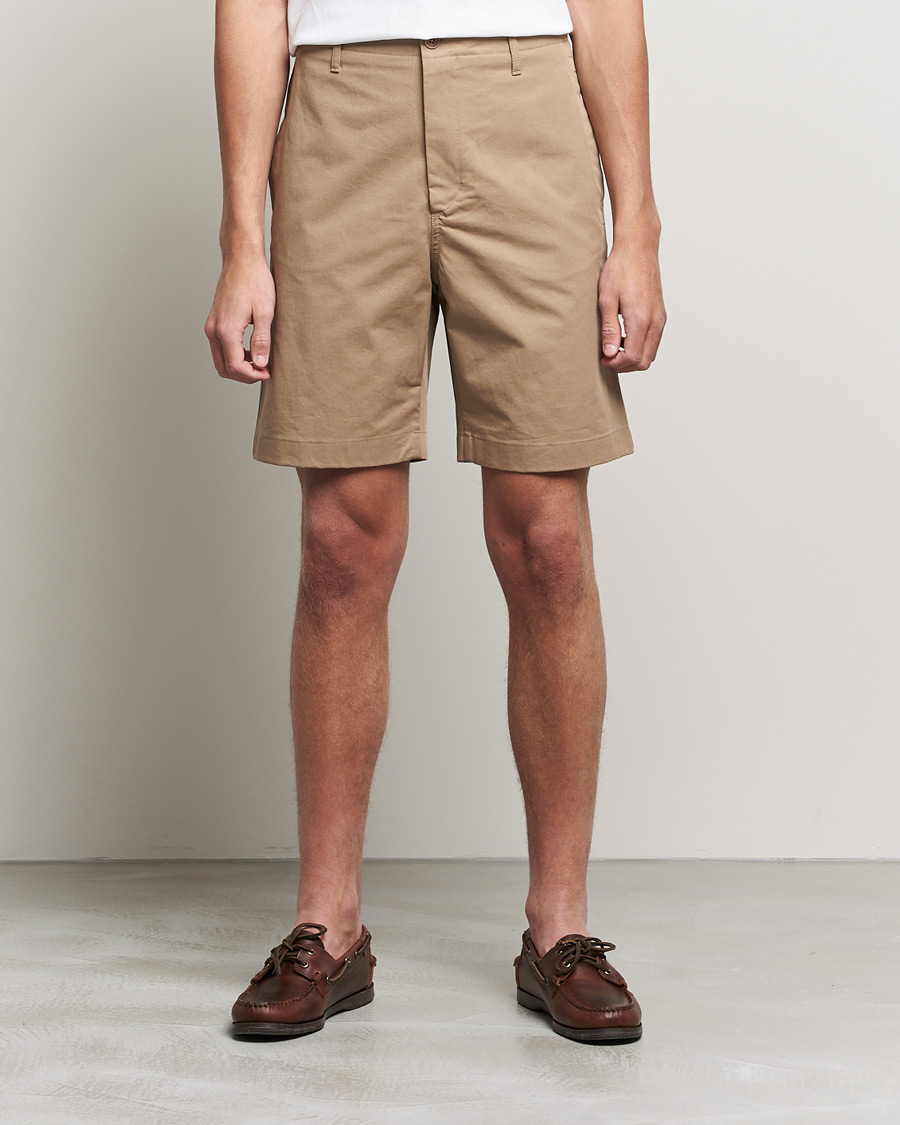 Uomini | Pantaloncini | Filippa K | Flynn Cotton Shorts Dark Khaki