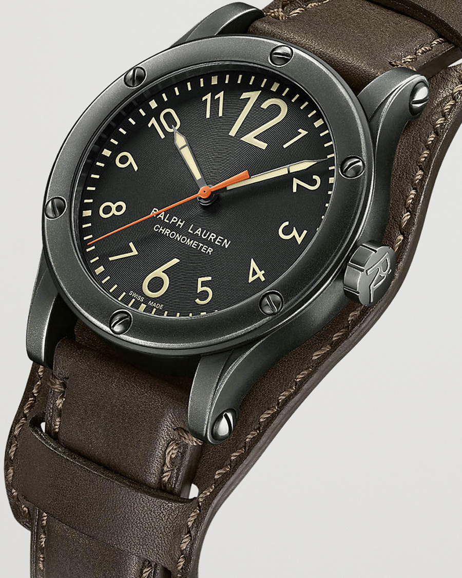 Uomini | Polo Ralph Lauren 45mm Safari Chronometer Black Steel/Calf Strap | Polo Ralph Lauren | 45mm Safari Chronometer Black Steel/Calf Strap
