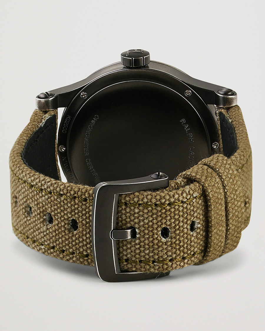 Uomini | Polo Ralph Lauren 45mm Safari Chronometer Black Steel/Canvas Strap | Polo Ralph Lauren | 45mm Safari Chronometer Black Steel/Canvas Strap