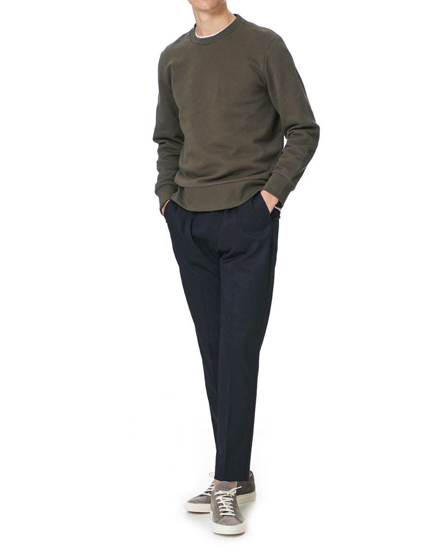 Uomini | Maglieria | A Day's March | Shaw Sturdy Fleece Sweatshirt Olive