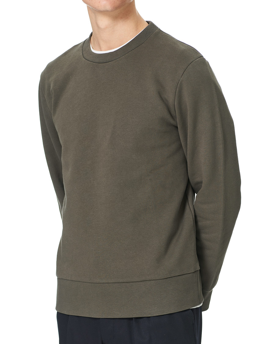 Uomini | Maglieria | A Day's March | Shaw Sturdy Fleece Sweatshirt Olive