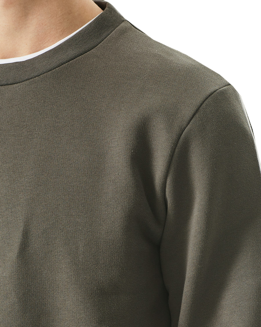 Uomini | Maglieria | A Day's March | Shaw Sturdy Fleece Sweatshirt Olive