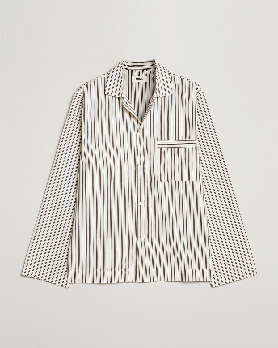 Uomini | Accappatoi & Pigiami | Tekla | Poplin Pyjama Shirt Hopper Stripes