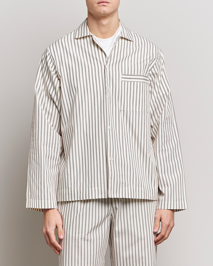 Uomini | Accappatoi & Pigiami | Tekla | Poplin Pyjama Shirt Hopper Stripes