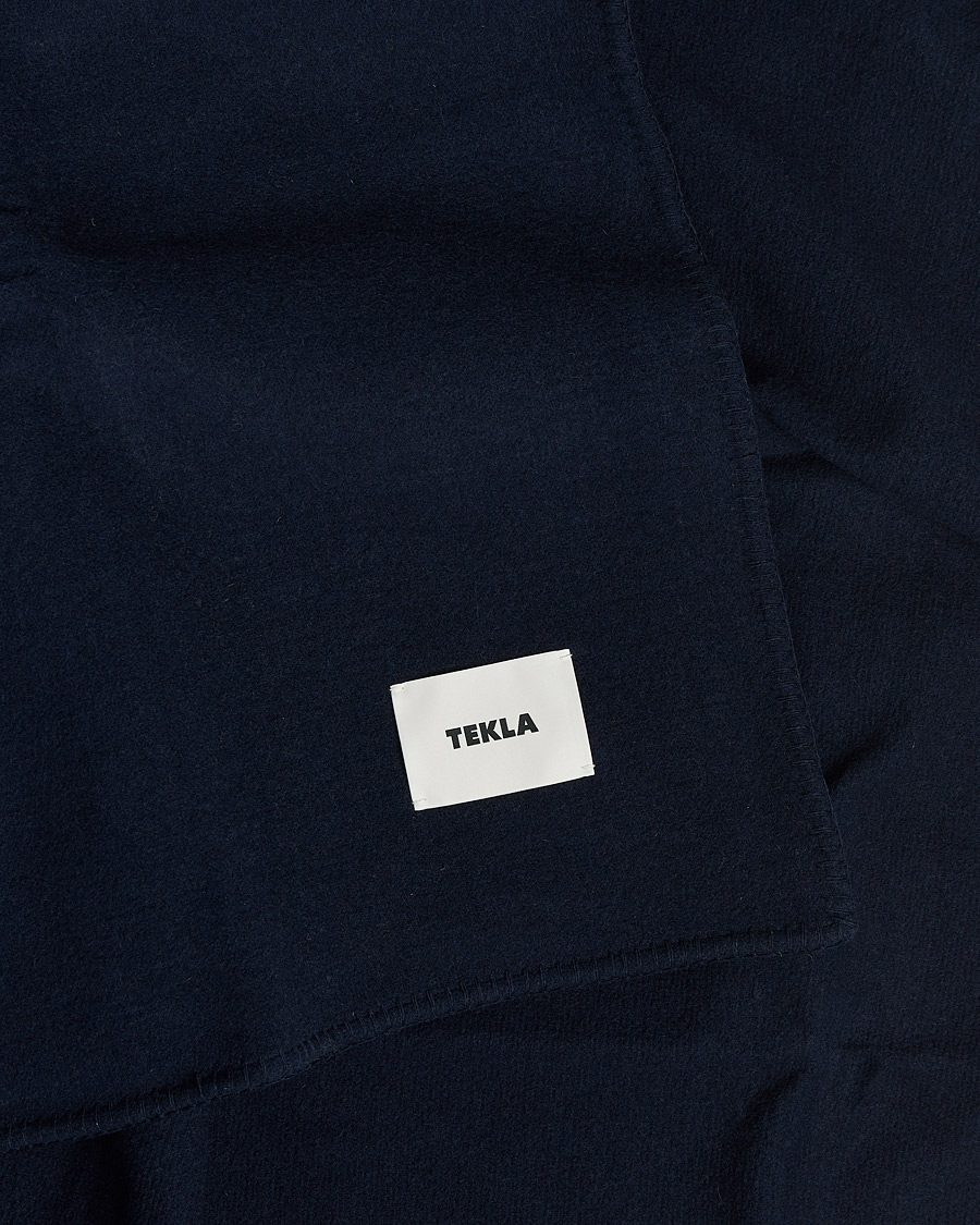 Uomini | Tekla Merino Wool Blanket Dark Blue | Tekla | Merino Wool Blanket Dark Blue