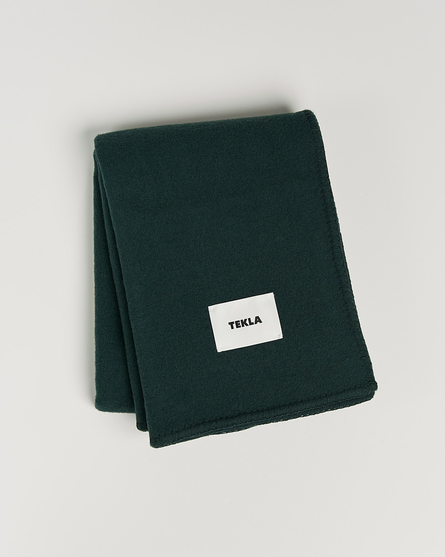 Uomini | Tekla Merino Wool Blanket Dark Green | Tekla | Merino Wool Blanket Dark Green