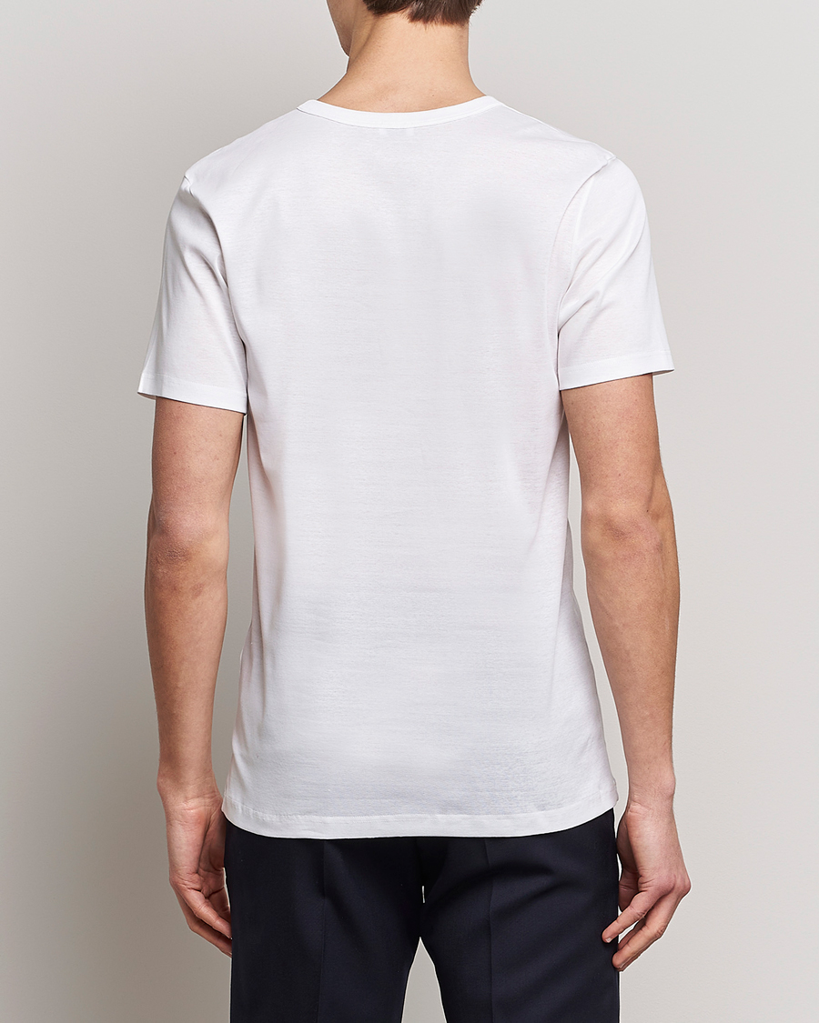Uomini | T-shirt | Zimmerli of Switzerland | Mercerized Cotton Crew Neck T-Shirt White