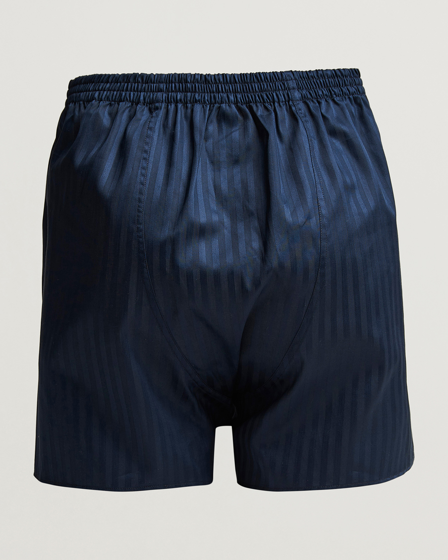 Uomini | Biancheria intima | Zimmerli of Switzerland | Mercerized Cotton Boxer Shorts Navy