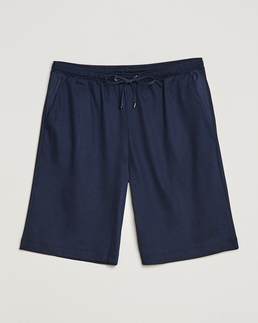 Uomini | Accappatoi & Pigiami | Zimmerli of Switzerland | Cotton/Modal Loungewear Shorts Midnight