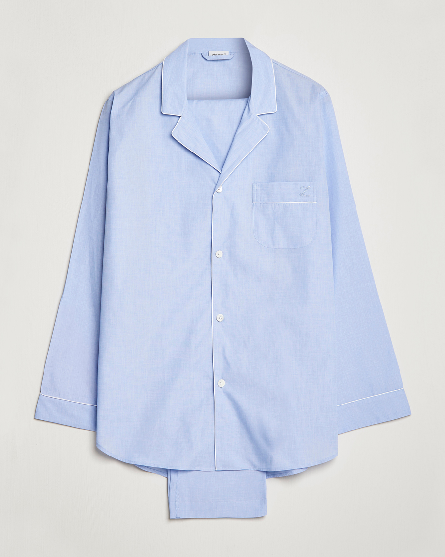 Uomini | Accappatoi & Pigiami | Zimmerli of Switzerland | Mercerized Cotton Pyjamas Light Blue