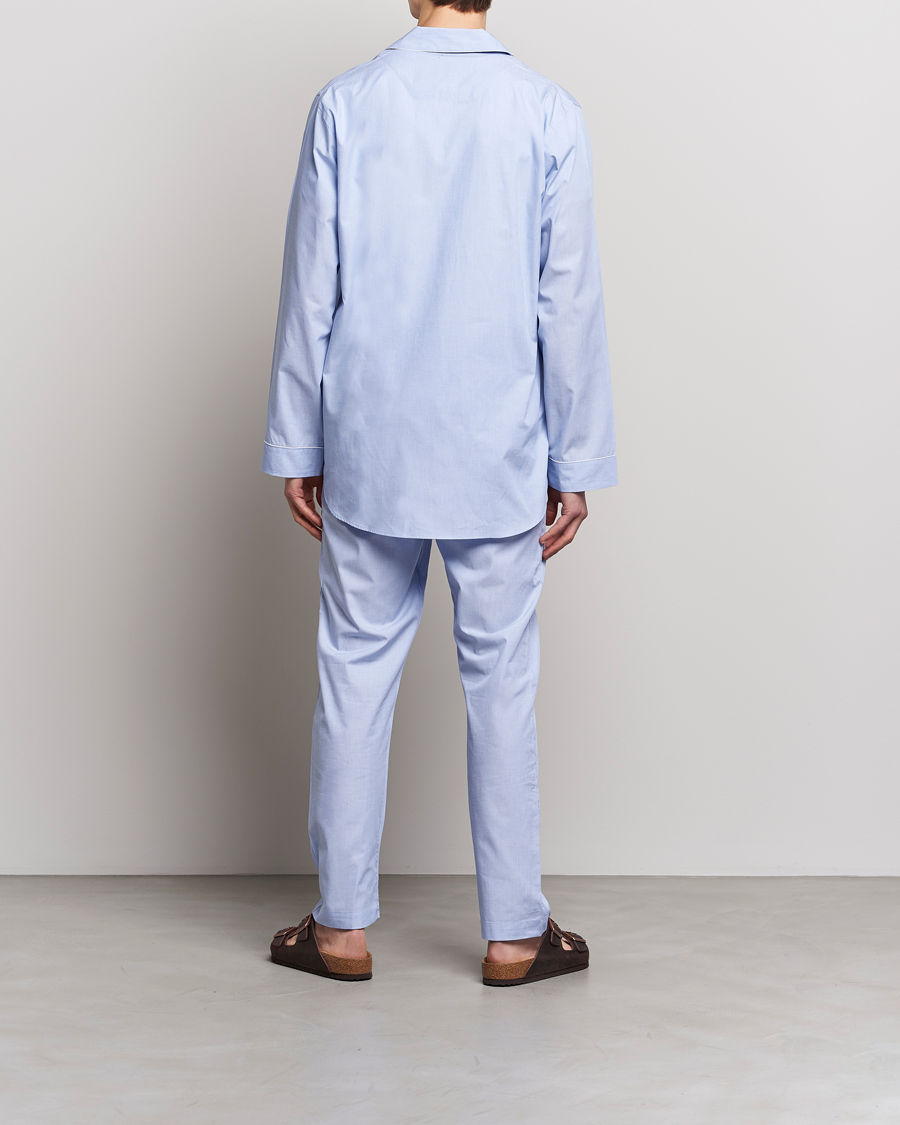 Uomini | Accappatoi & Pigiami | Zimmerli of Switzerland | Mercerized Cotton Pyjamas Light Blue