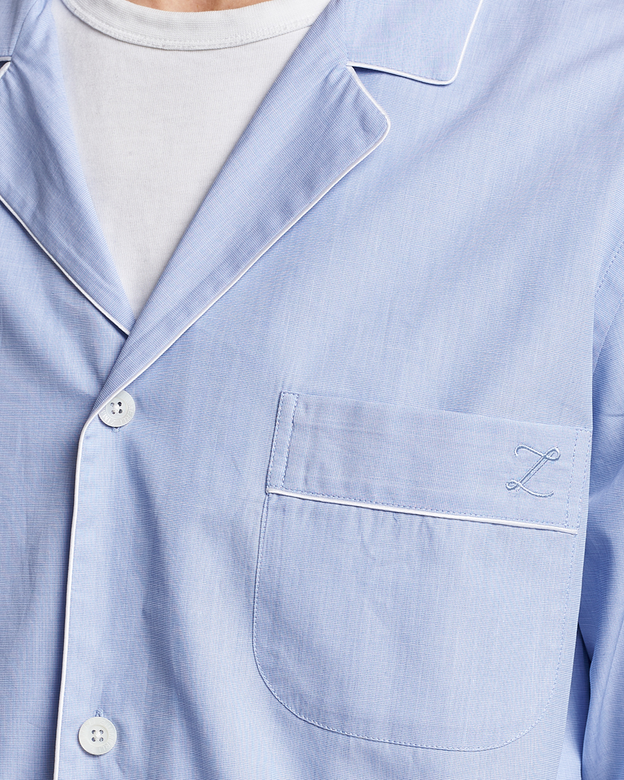 Uomini | Accappatoi & Pigiami | Zimmerli of Switzerland | Mercerized Cotton Pyjamas Light Blue
