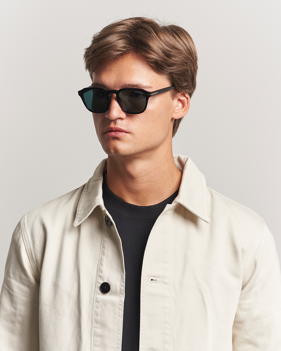 Uomini | Occhiali da sole | Tom Ford | Avery Sunglasses Shiny Black/Blue