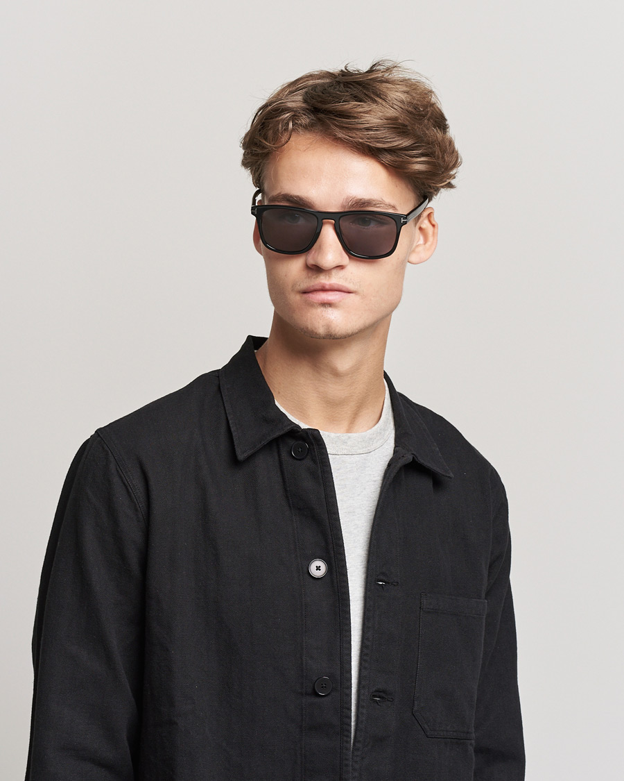 Uomini | Occhiali da sole | Tom Ford | Gerard Polarized Sunglasses Shiny Black/Smoke