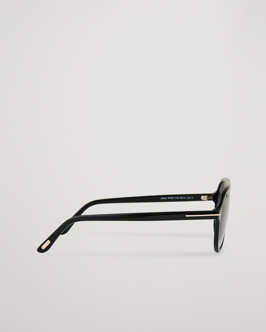 Uomini | Occhiali da sole | Tom Ford | Jeffrey Sunglasses Shiny Black/Gradient Smoke