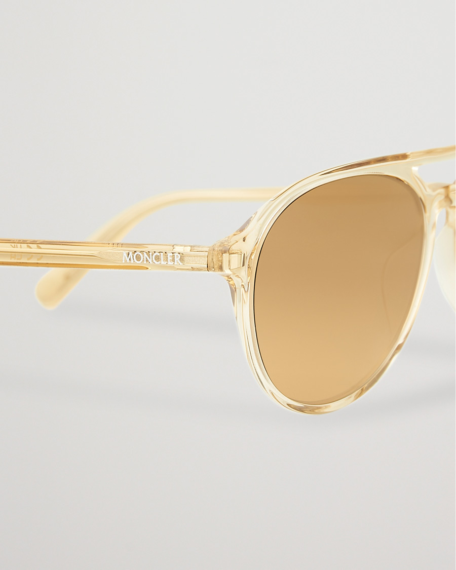 Uomini | Moncler Lunettes ML0228 Sunglasses Shiny Beige/Roviex | Moncler Lunettes | ML0228 Sunglasses Shiny Beige/Roviex