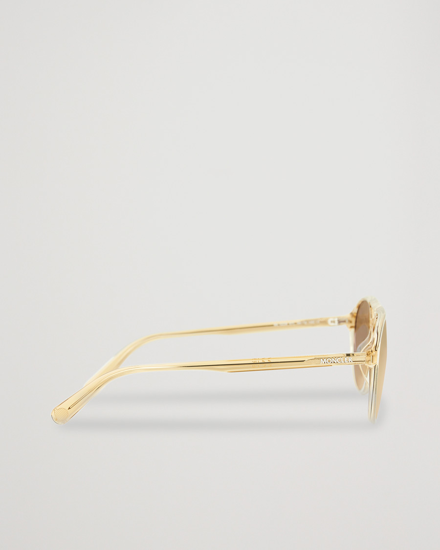 Uomini | Moncler Lunettes ML0228 Sunglasses Shiny Beige/Roviex | Moncler Lunettes | ML0228 Sunglasses Shiny Beige/Roviex