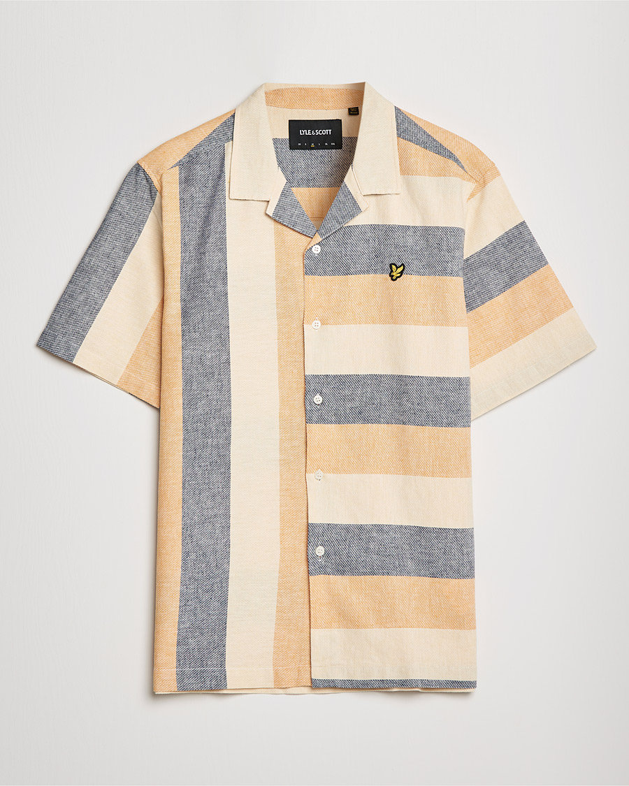 Uomini | Camicie | Lyle & Scott | Artisinal Resort Short Sleeve Shirt Gold Haze