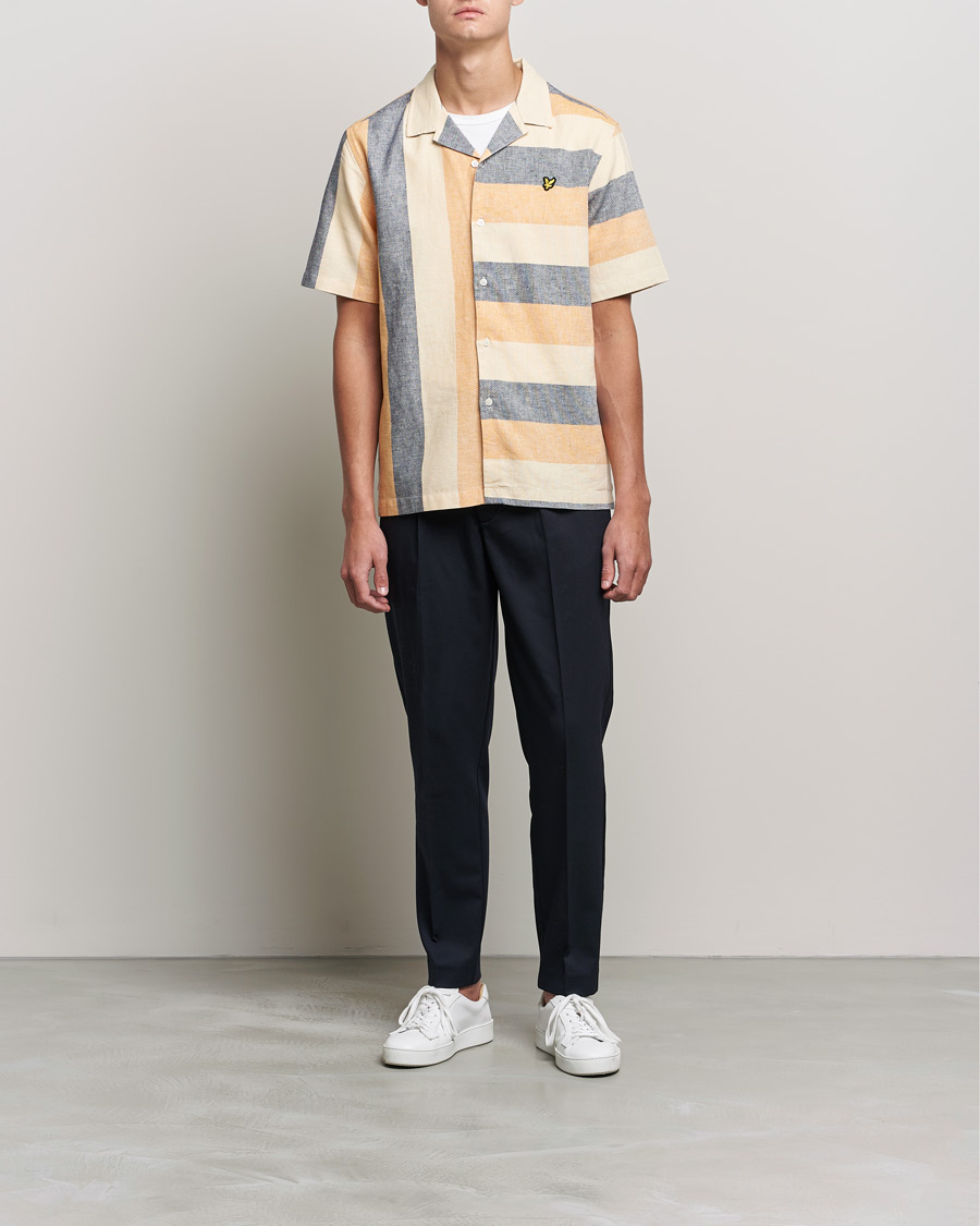 Uomini | Camicie | Lyle & Scott | Artisinal Resort Short Sleeve Shirt Gold Haze