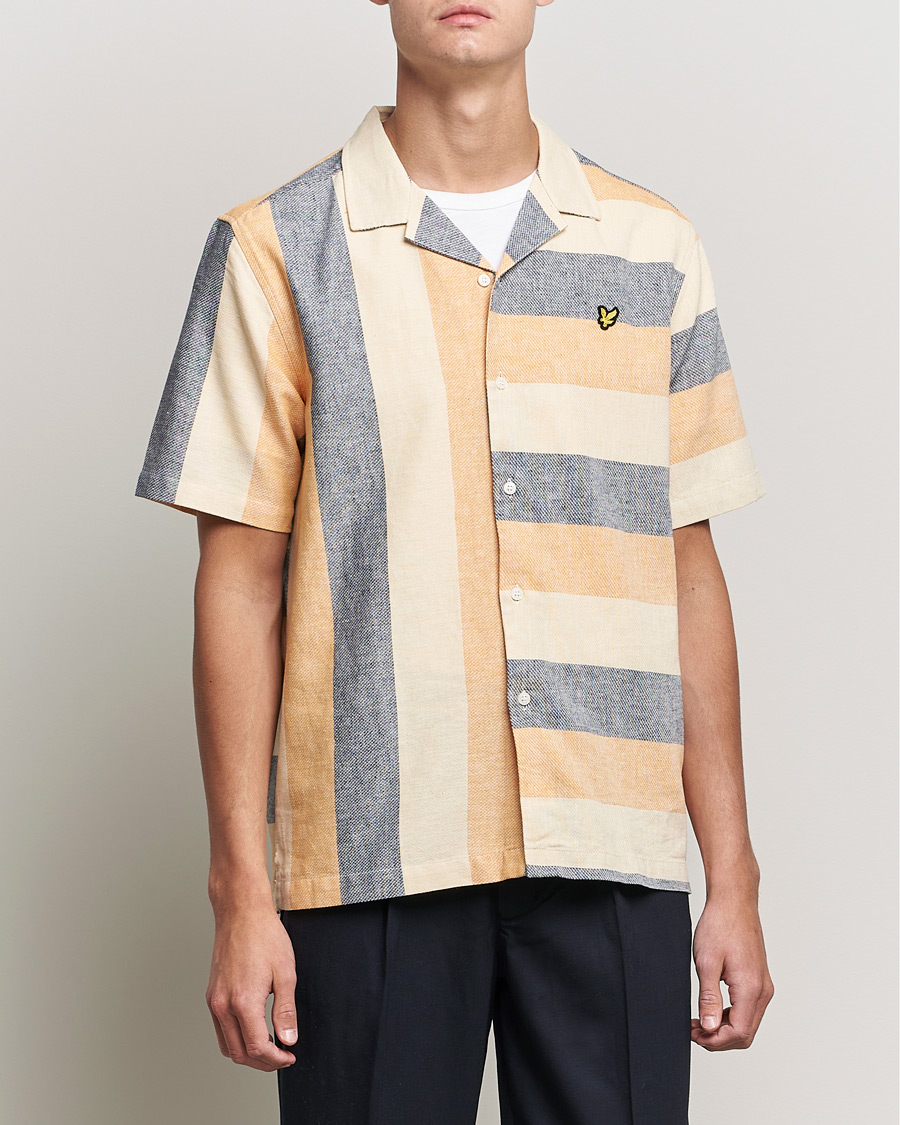 Uomini | Camicie | Lyle & Scott | Artisinal Resort Short Sleeve Shirt Gold Haze