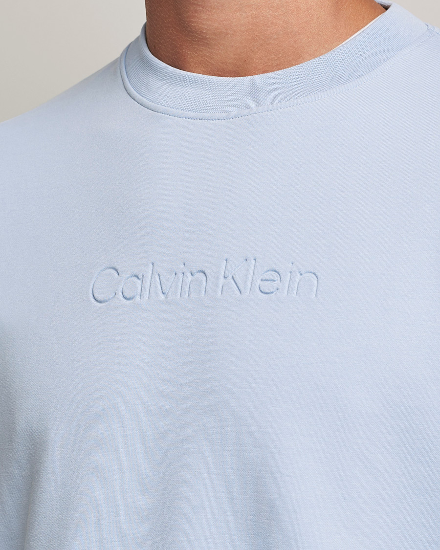 Uomini | Maglieria | Calvin Klein | Debossed Logo Crew Neck Sweatshirt Bayshore Blue