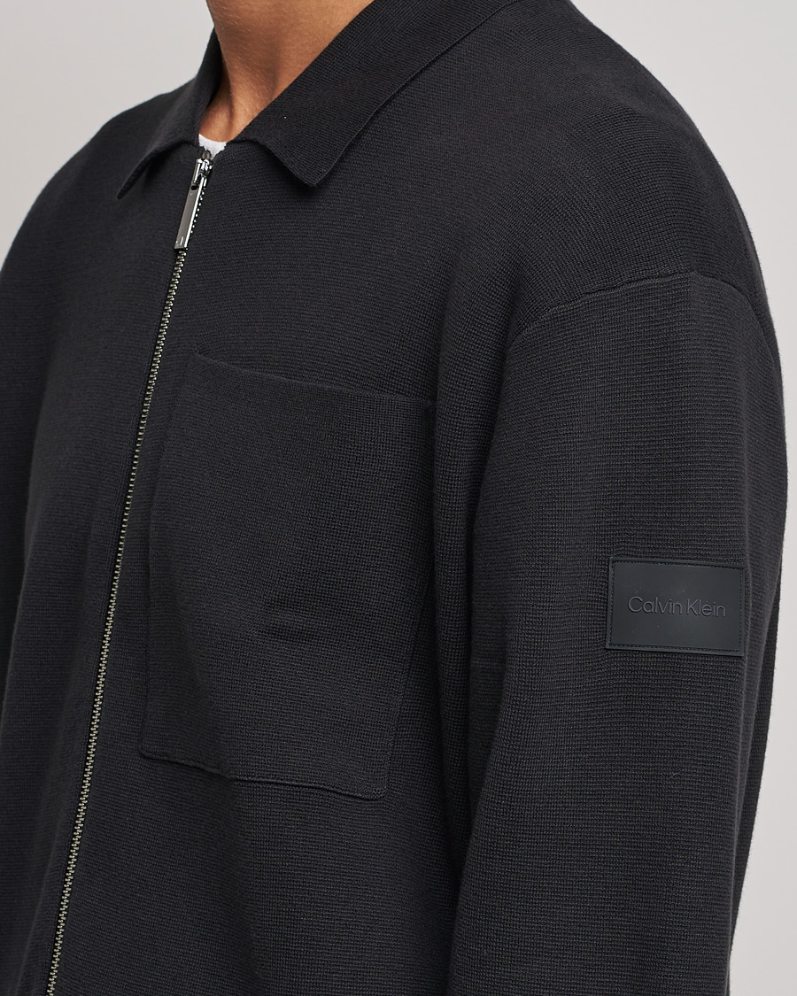 Uomini | Maglieria | Calvin Klein | Milano Knitted Full Zip Sweater Black
