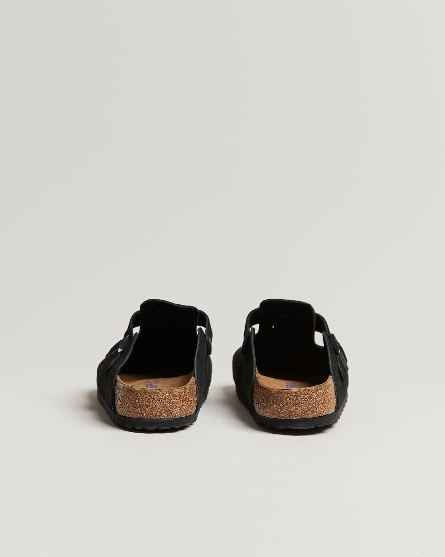 Uomini | BIRKENSTOCK Boston Soft Footbed Black Suede | BIRKENSTOCK | Boston Soft Footbed Black Suede