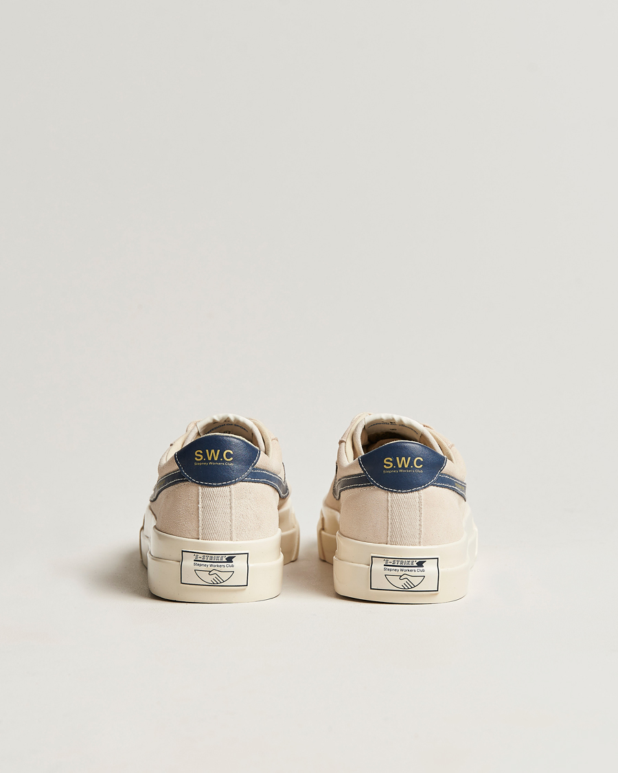 Uomini | Stepney Workers Club Dellow Suede Sneaker Ecru/Navy | Stepney Workers Club | Dellow Suede Sneaker Ecru/Navy
