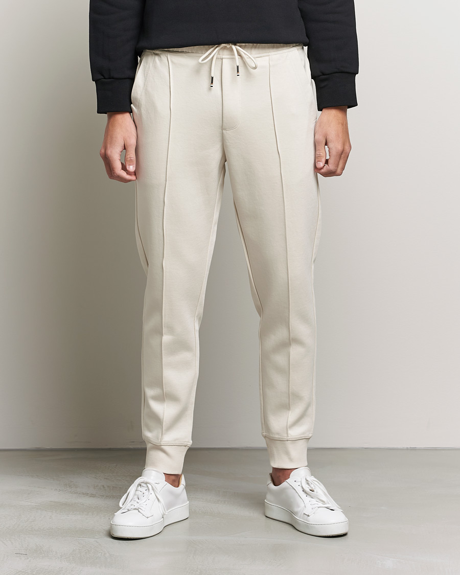 Uomini | Pantaloni | BOSS BLACK | BOSS Tailored Schiller Jersey Trousers Open White