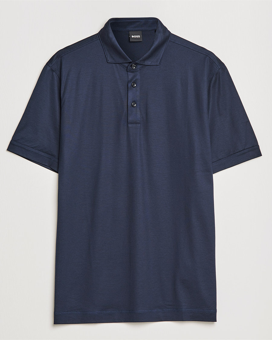 Uomini | Polo | BOSS BLACK | Press Polo Dark Blue