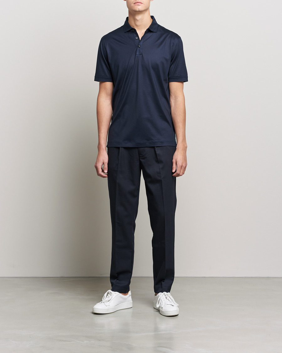 Uomini | Polo | BOSS BLACK | Press Polo Dark Blue