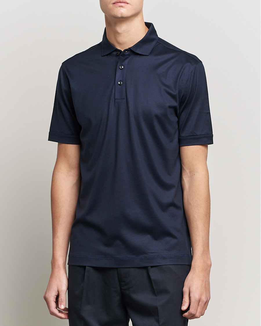 Uomini | Polo | BOSS BLACK | Press Polo Dark Blue